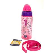 Gıpta Pembe Crystal Tritan Desenli Pipetli 500 ml Matara