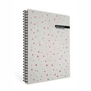Gıpta Polka Notes Pembe Benekli Sert Kapak 120 Yaprak 17x24 cm Çizgili Spiralli Defter