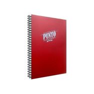 Gıpta Punto Kırmızı Spiralli Plastik Kapak 60 Yaprak A4 Kareli Renkli Defter