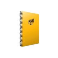 Gıpta Punto Koyu Sarı Spiralli Plastik Kapak 60 Yaprak A4 Çizgili Renkli Defter