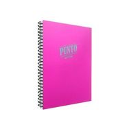 Gıpta Punto Pembe Spiralli Plastik Kapak 60 Yaprak A4 Çizgili Renkli Defter