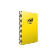 Gıpta Punto Sarı Spiralli Plastik Kapak 60 Yaprak A4 Kareli Renkli Defter