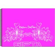 Gıpta Spiralli Resim Defteri Pp Kapak 17X24 25 Yaprak