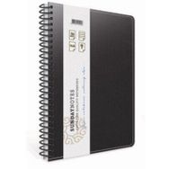 Gıpta Sunday Notes Siyah Sert Deri Kapak 140 Yaprak A4 Çizgili Spiralli Defter