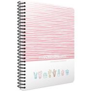 Gıpta Sunshine Pembe Plastik Kapak 80 Yaprak A4 Çizgili Spiralli Defter