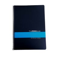 Gıpta The Ring Book Mavi Şeritli Pp Kapak 80 Yaprak A4 Kareli Spiralli Defter