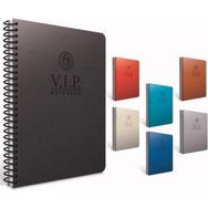 Gıpta Vip 1080 Siyah Deri Kapak A4 140 Yaprak Çizgili Spiralli Defter