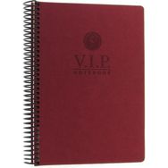 Gıpta Vip Bordo Sert Kapak 140 Yaprak 17x24 cm Çizgili Spiralli Defter
