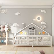 Givayo Wood's Hause Beyaz Kapılı 100*200 Montessori Yatak