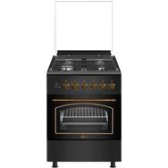 GL General GLF 6040RK 60 cm Rustik Siyah Ocaklı Fırın