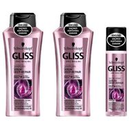 Gliss 2x360 ml Serum Deep Repair Şampuan + 200 ml Sıvı Saç Kremi
