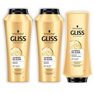 Gliss 2x360 ml Ultimate Oil Elixir Şampuan + 360 ml Saç Kremi