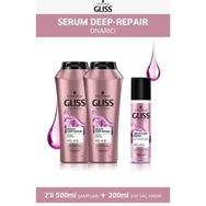 Gliss 2x500 ml Serum Deep Repair Şampuan + 200 ml Sıvı Saç Kremi
