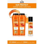 Gliss 2x500 ml Sun Protect Güneşe Karşı Koruyucu Şampuan + 200 ml Sıvı Saç Kremi
