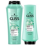 Gliss 2x500ml Nutribalance Şampuan + 360ml Saç Kremi