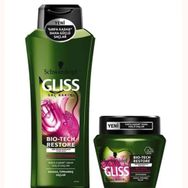 Gliss Bio-Tech Restore Güçlendirici Kadın Şampuanı + Saç Maskesi Seti