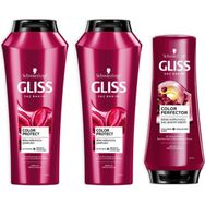 Gliss Color Protect 2x360 ml Şampuan + Color Protect 360 ml Saç Kremi