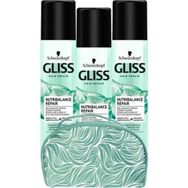 Gliss Nutribalance 3x200 ml Sıvı Saç Kremi + Makyaj Çantası