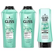 Gliss Nutribalance Repair 2x360 ml Şampuan + Nutribalance Repair 360 ml Saç Kremi