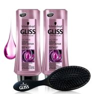 Gliss Serum Deep Repair 2x360 ml Saç Kremi + Saç Fırçası