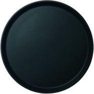 Globy 45 cm Siyah Yuvarlak Kaymaz Tepsi