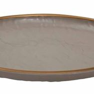 Globy Açık Büfe Gold 28x28x3.2 cm Yuvarlak Servis Sunum Tabağı