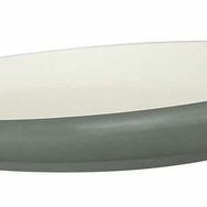Globy Açık Büfe Gri 27.9x4.4 cm Eğimli Servis Sunum Tabağı