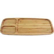 Globy Bambu 34x13 cm Bölmeli Tepsi