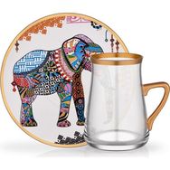 Glore Elephant Kulplu 6 Kişilik Çay Seti