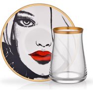 Glore Red Lady Tek Kişilik Çay Seti