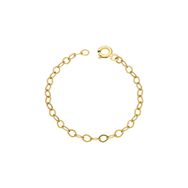 Glorria 10 cm Sarı Uzatma Zincir 925 Ayar Gümüş Kolye