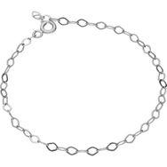 Glorria 15 cm Beyaz Uzatma Zincir 925 Ayar Gümüş Kolye