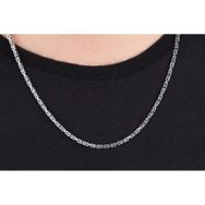 Glorria 3 mm Kral Zincir 925 Ayar Gümüş Kolye