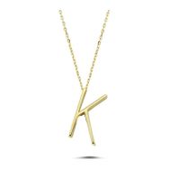 Glorria CM0472-K Altın 3 Boyutlu Harf Kolye