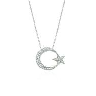 Glorria DT0155 Gümüş Ay Yıldız Kolye