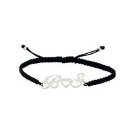 Glorria DT0403 Gümüş İpli Harf Bileklik