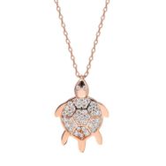 Glorria DT0527 Kaplumbağa Gümüş Kolye