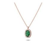 Glorria EG0353 Oval Anturaj Gümüş Kolye