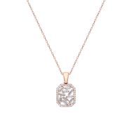 Glorria EG0476 Baget Taşlı Gümüş Kadın Kolye