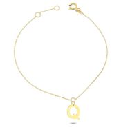 Glorria Q Harfi 14 Ayar Altın Bileklik