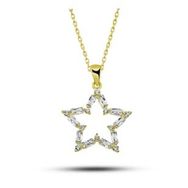 ​GMS Gold Baget Taşlı Yıldız Kadın Gümüş Kolye
