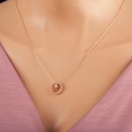 GMS Rose İç İçe Geçmiş Halka Kadın Gümüş Kolye