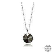 GMS Swarovski Crystal İris Yeşil Taşlı Kadın Gümüş Kolye