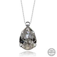 GMS Swarovski Crystal Taşlı Damla Kadın Gümüş Kolye