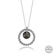 GMS Swarovski Crystal Taşlı Halka Kadın Gümüş Kolye