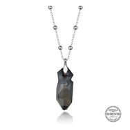 GMS Swarovski Crystal Taşlı Top Zincir Baget Gümüş Kadın Gümüş Kolye