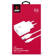 GNP 2.1 mAh Beyaz Lightning Kablo ve Şarj Cihazı