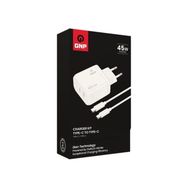 GNP 45W Beyaz Gan 3'lü Şarj Adaptörü ve Type-C Kablo