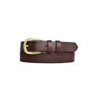 GoDeri 3 cm-105 cm Deri Gold Tokalı Koyu Kahverengi Kadın Kemeri