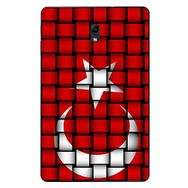 Gogo Accessories 10.5 inç Samsung Galaxy Tab ile Uyumlu A T590 Türk Bayrağı Kare Baskılı Silikon Kılıf